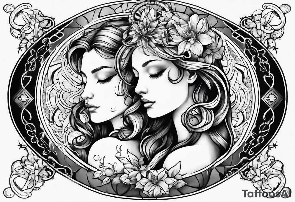 Gemini zodiac sign tattoo idea