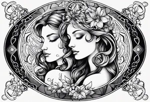 Gemini zodiac sign tattoo idea