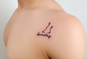 Créame un diseño en miniatura para la parte baja del bicep de un personaje principal chica 
de dragón Ball z con el nombre de lorelay escrito por debajo del diseño tattoo idea