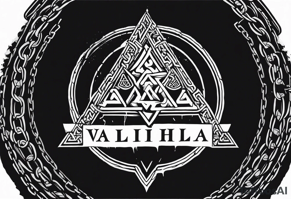 Valhalla round shield axe
Valknut barbed wire chains tattoo idea Valhalla round shield axe
Valknut barbed wire chains tattoo idea