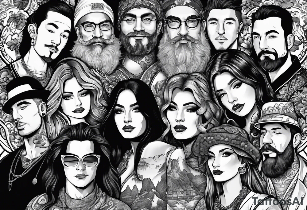 10 men, friends for 35 years. More family then friends. tattoo idea