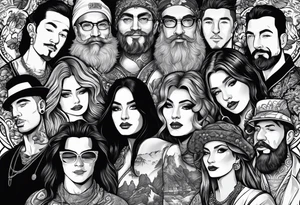10 men, friends for 35 years. More family then friends. tattoo idea