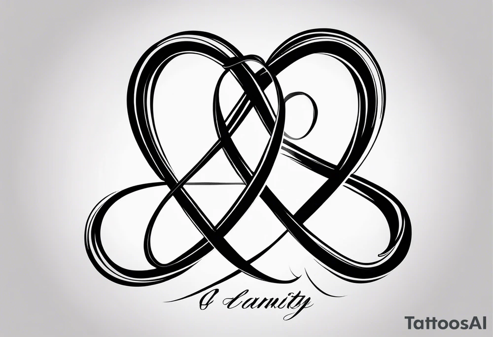 Infinity Symbol with Initials: Incorporate the infinity symbol, with the couple’s initials intertwined within the loop. This design can be exclusively in black or with a touch of red on the initials. tattoo idea