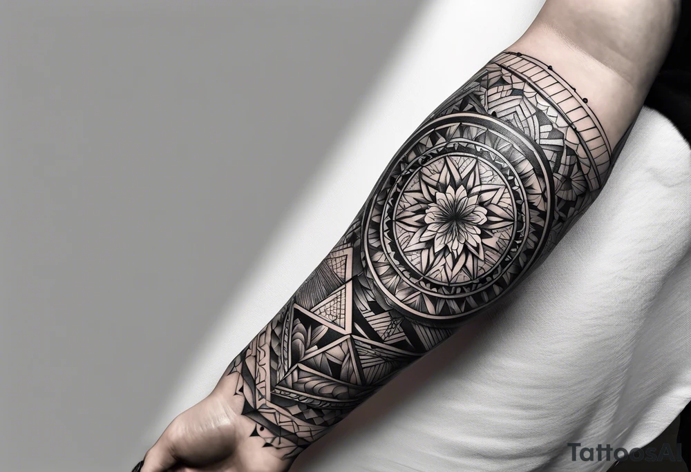 Sleeve on the forearm tattoo idea