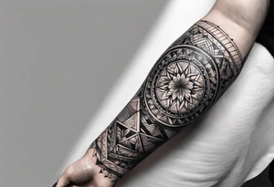 Sleeve on the forearm tattoo idea