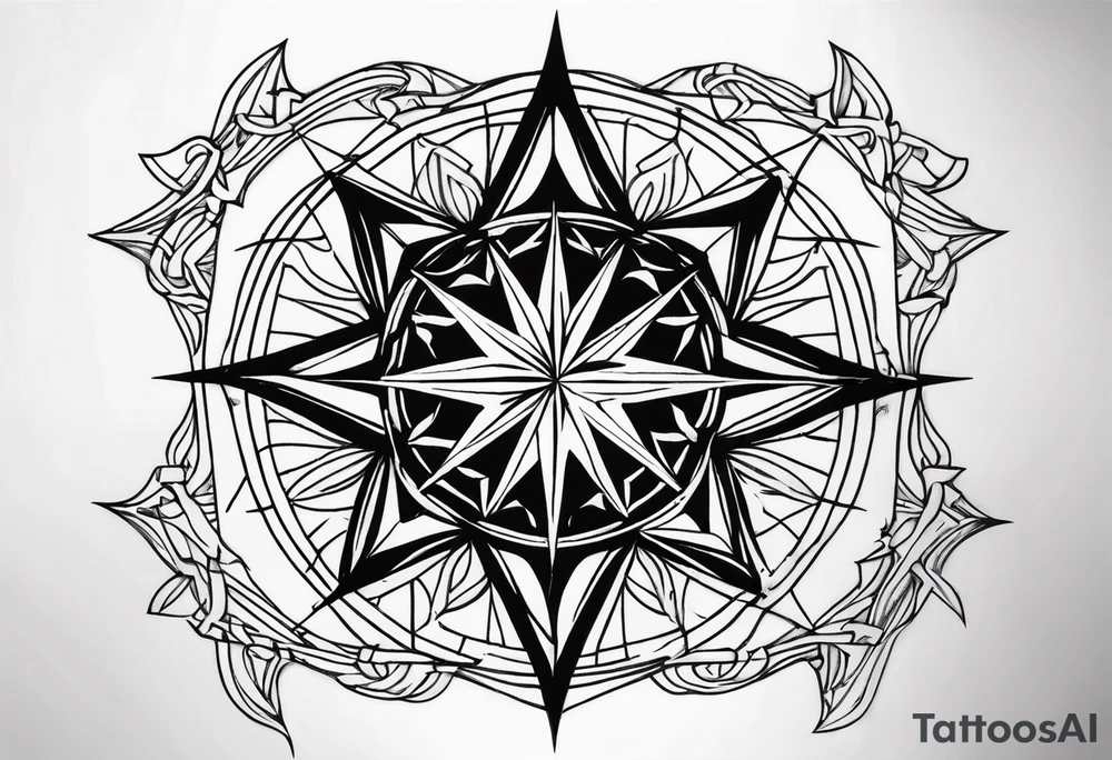 Wind Rose tattoo idea