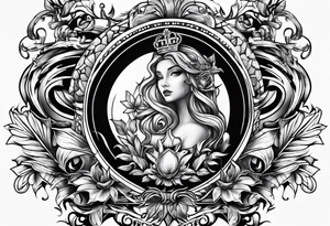 Pawn and queen chest piece tattoo idea