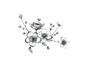 Small Flowers tattoo idea