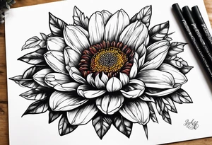 Indian blanket flower arrows tattoo idea