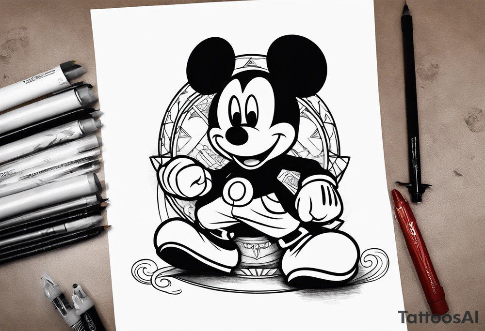 mickey mouse as assassins creed tattoo idea