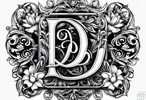 Cool image of initials “DgbIII” tattoo idea