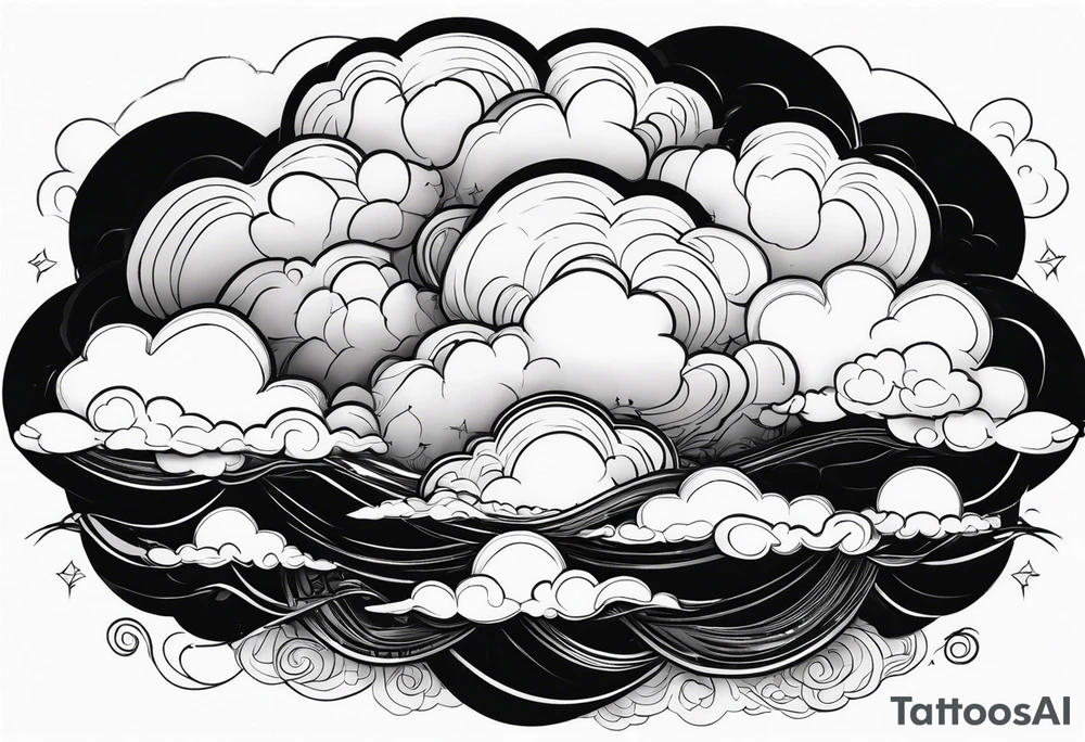 evil clouds tattoo idea