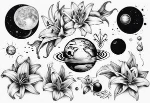 Lily planets tattoo idea