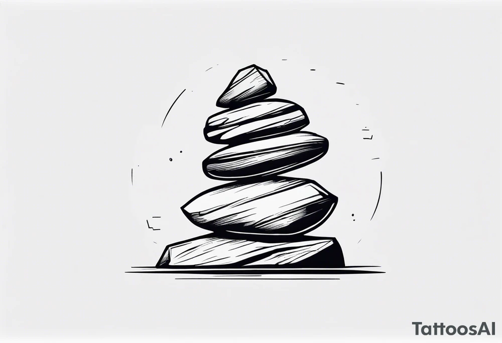 Rocks stacked on top of each other tattoo idea