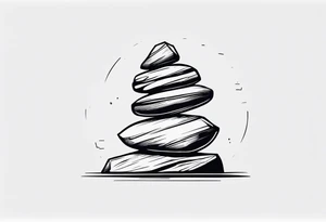 Rocks stacked on top of each other tattoo idea