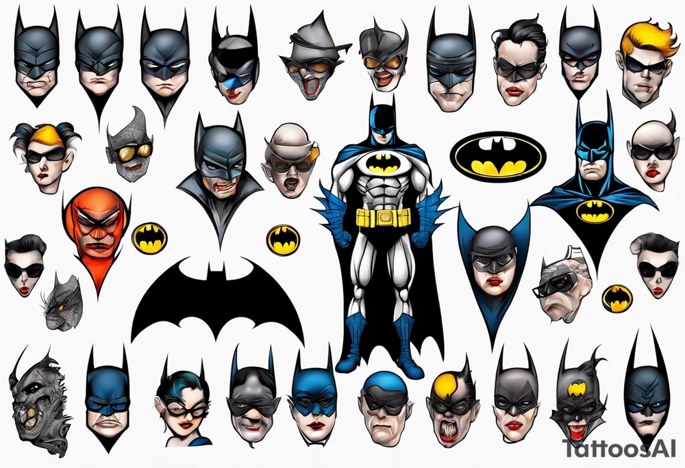 batman gotham sleeve tattoo idea