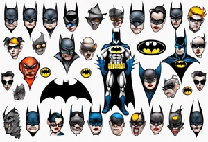 batman gotham sleeve tattoo idea