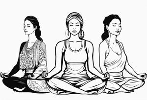 Lotus sitting position,meditating pose, silhuette tattoo idea