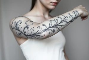 Ethereal Celestial dreamy swirling design elements that are daintily flowing like light wispy smoke tattoo idea