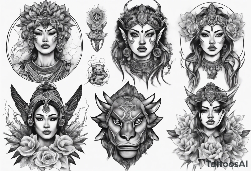 Ankor with womon tattoo idea