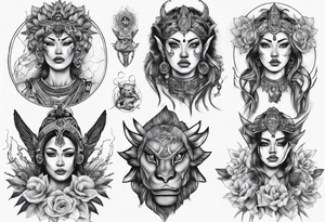 Ankor with womon tattoo idea