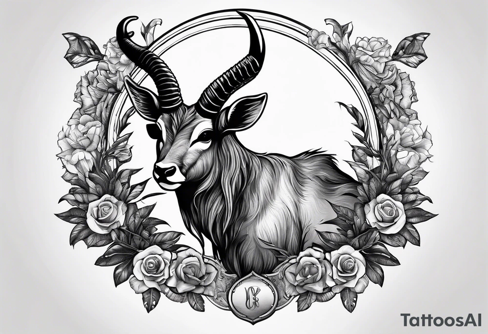 capricorn with sunglasses and shotgun tattoo idea