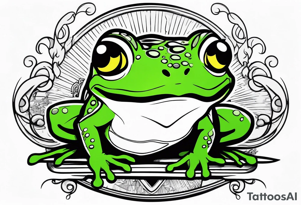 Frog sword tattoo idea