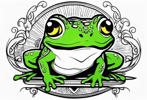 Frog sword tattoo idea