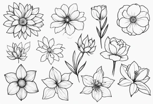 July and December birth month flower tattoo tattoo idea