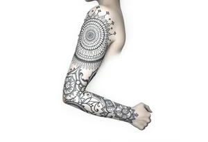 bold line shamanstyle tattoo idea