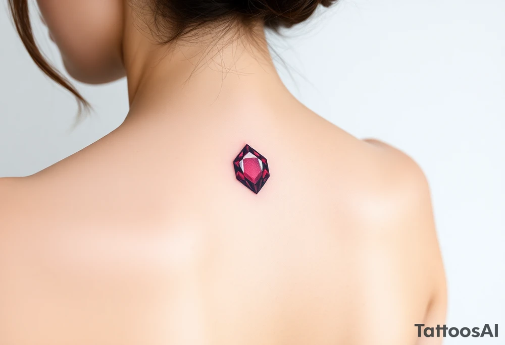 Small Ruby gem tattoo idea