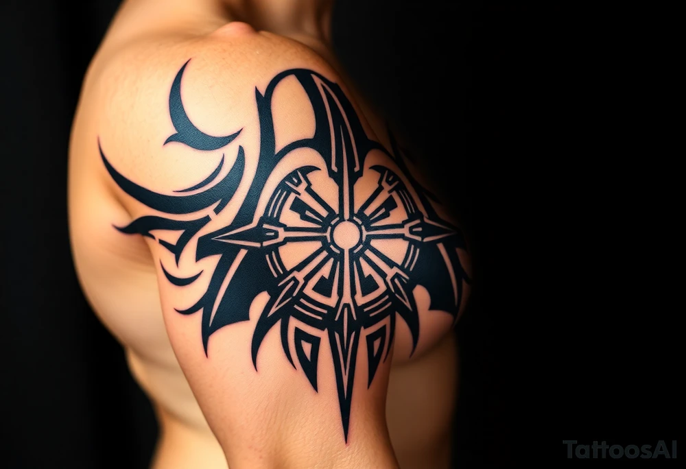 Darth Vader Empire symbol and Sith symbol tribal tattoo. tattoo idea