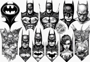 batman gotham sleeve tattoo idea