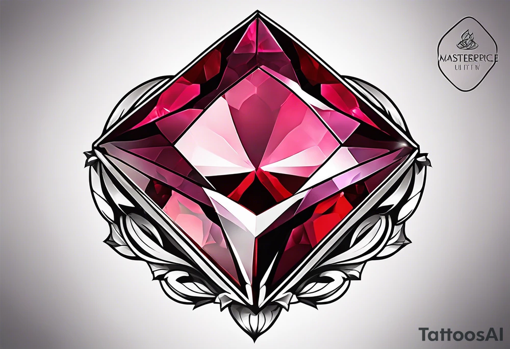 Ruby gem stone with the number 8 incorporated. tattoo idea
