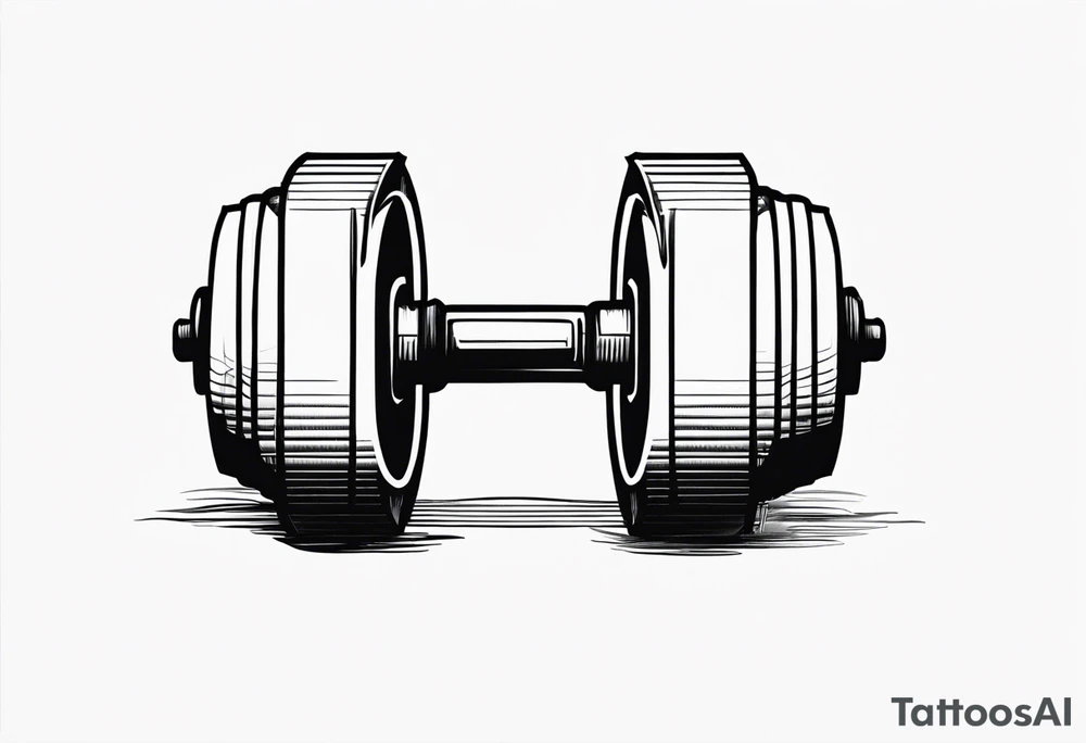 dumbell tattoo idea