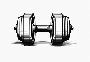 dumbell tattoo idea