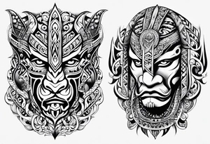Te Moko with Croatian and Northern Irish influences tattoo idea