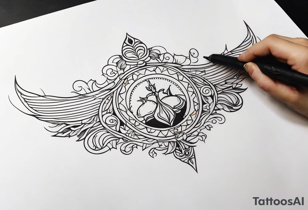English scroll tattoo idea