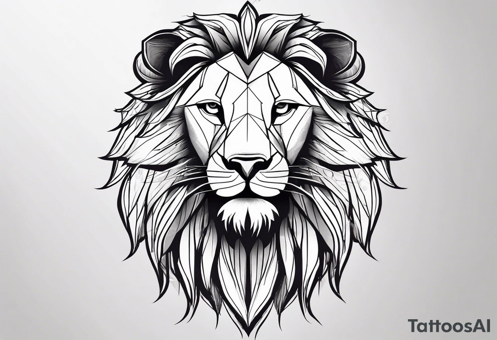 lion head tattoo idea