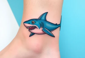 Trippy shark tattoo idea
