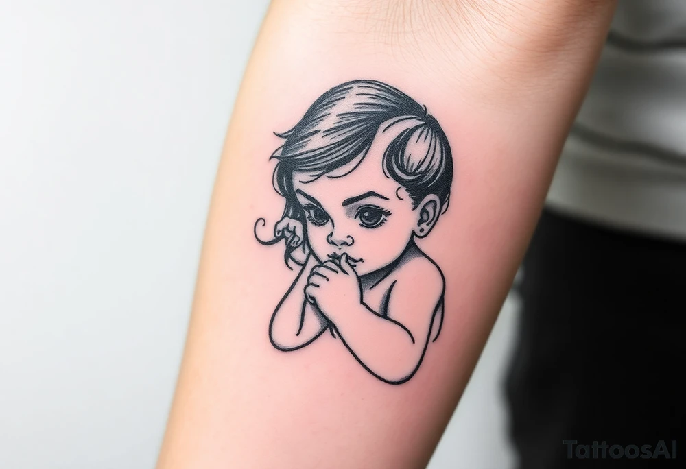 Baby girl tattoo idea