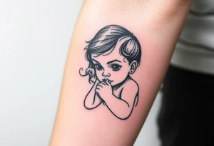 Baby girl tattoo idea