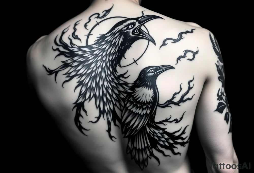 i want my tatto to go from over hips to neck but devided in diagonal in half so only the right side of my upper body is tatted. The design is supposed to be from the anime naruto. I want itachis susano as the main picture and amaterasu flames to mark the line between normal body and tatted body the flames should slowly merg into itachis crows and from the crows into the susano. The susano is supposed to go slightly on the neck and from chest to back and on the right arm. I want it to be a full cover tatto tattoo idea
