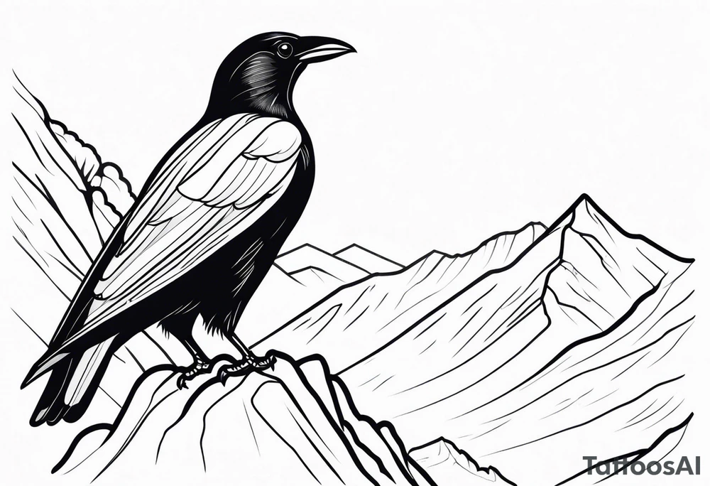 alpine chough tattoo idea