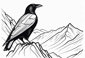 alpine chough tattoo idea