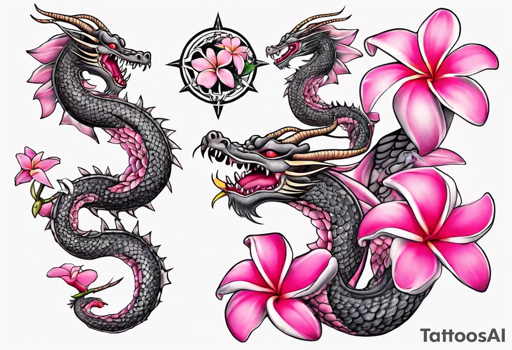 pink plumeria
dragon tattoo idea