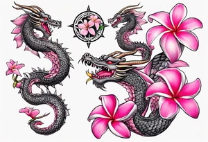 pink plumeria
dragon tattoo idea