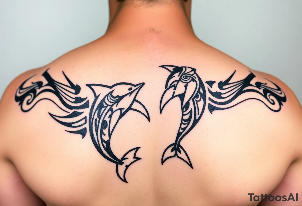 dolphin friendship tattoo idea