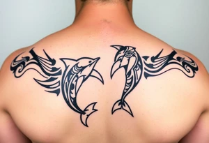 dolphin friendship tattoo idea