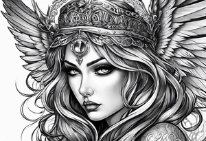 devilish angel tattoo idea